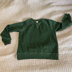 Hanna Andersson Green 100% Cotton Crew Neck Pullover Sweatshirt Fall Youth US 10